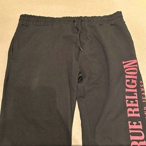 Black Tru Religion sweat pants